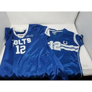 Lot Of 2 Indianapolis Colts Womens Size Large Jersey/Shirts Andrew Luck NFL Team